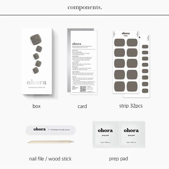 Ohora P Tint Black Translucent Semicured Gel Manicure Set NWT - Picture 6 of 11